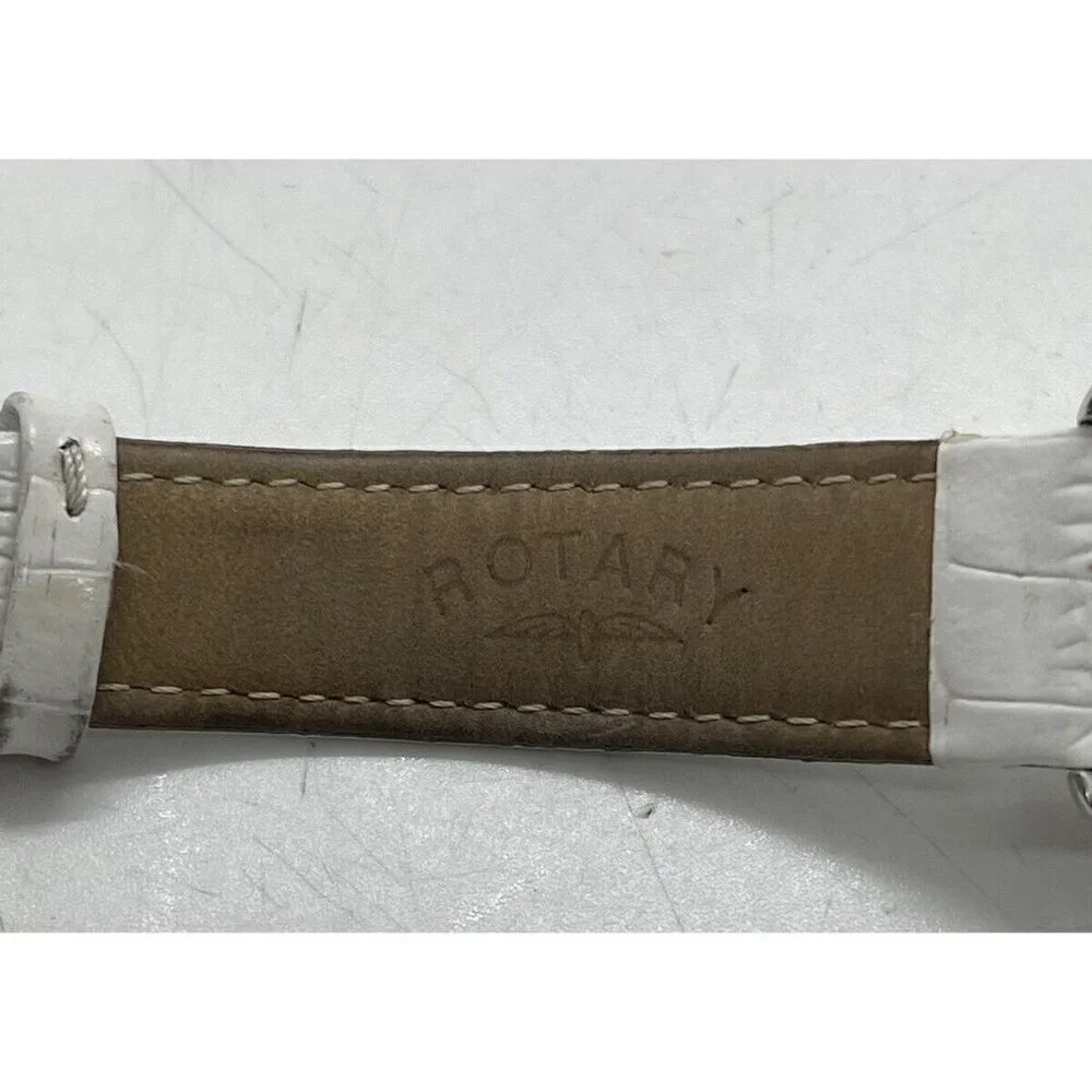 Rotary Women's Classic Quartz MOP Dial Watch White Leather Strap LS00109/061